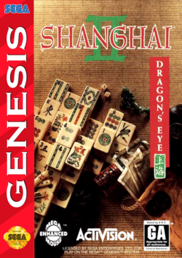 Shanghai II Dragon's Eye box art for Sega Genesis